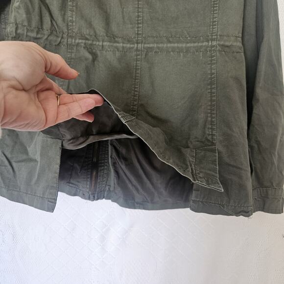 Yoki Collection Canvas Medium Military Jacket Hood Utility Streetwear Neutral - Picture 11 of 16